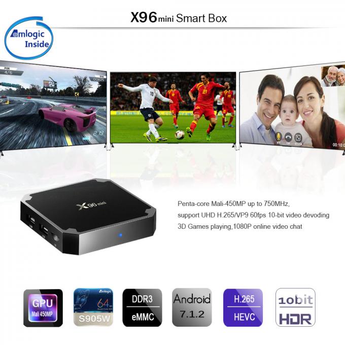 X96 mini Android 7.1 tv box 4K Amlogic S905W Quad Core Android 7.1.2 KD Player 17.3