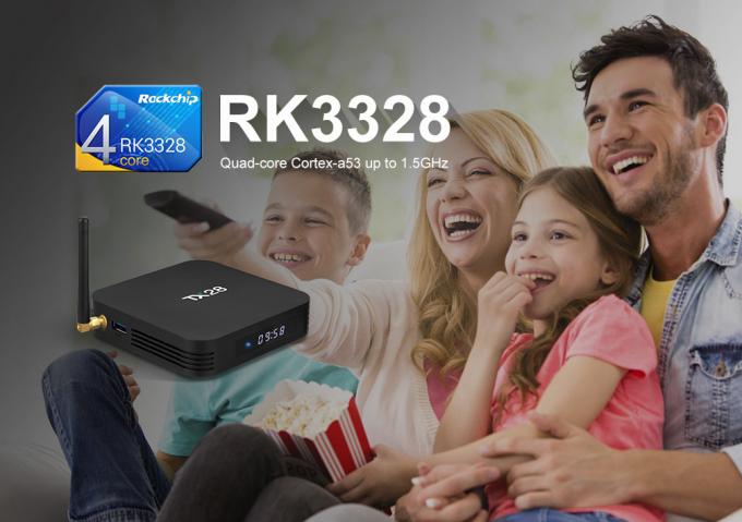 TX28 RK3328 Quad Core KODI Pre-installed with LED Android 7.1 TV Box