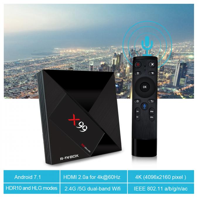 X99 RK3399 Six Core 4+32G Kodi 18.0 Pre-installed Android 8.1 Android TV Box
