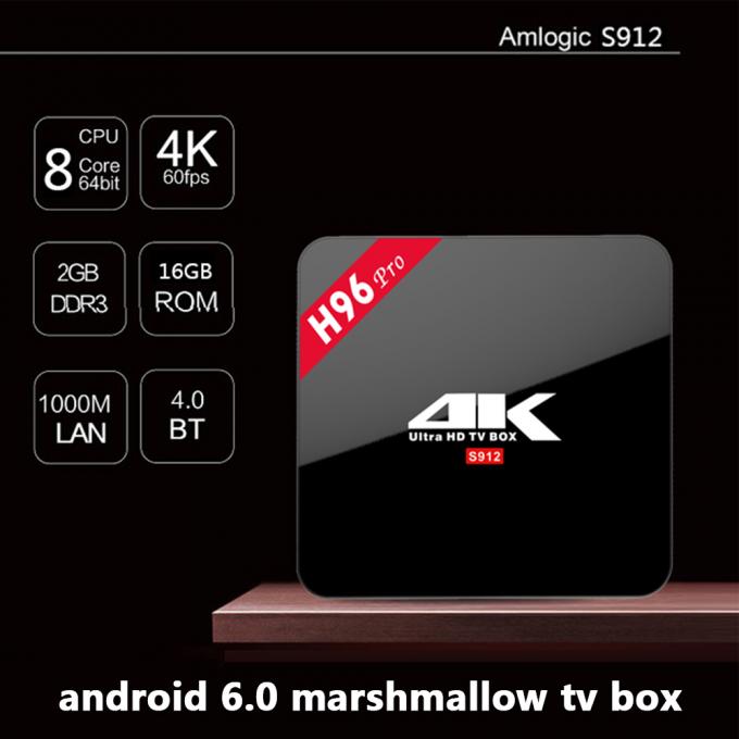 H96 Pro Amlogic S912 64bit Dual Wifi KODI 17.3 Pre-installed Android 7.1 TV Box