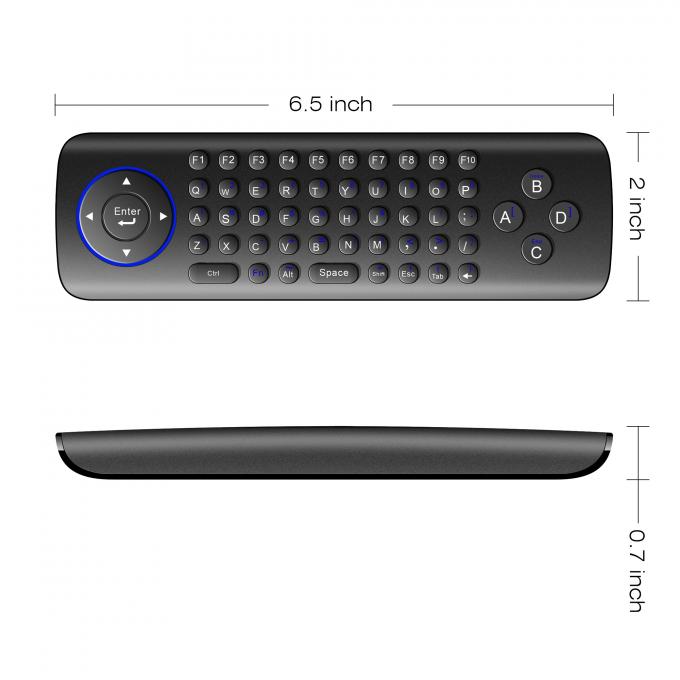 Full Keyboard Air Mouse Remote 15 Meters Range 3 - Gyro 81 Keys AAA2 Battery