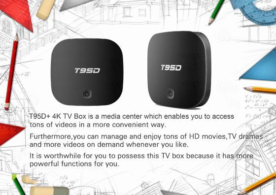 T95D RK3229 Quad Core Android 7.1 4K Best Streaming Smart TV Box supplier